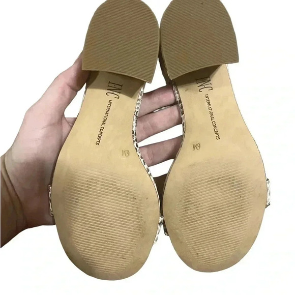 INC Ankle Buckle Animal Print Sandals - Picture 5 of 6